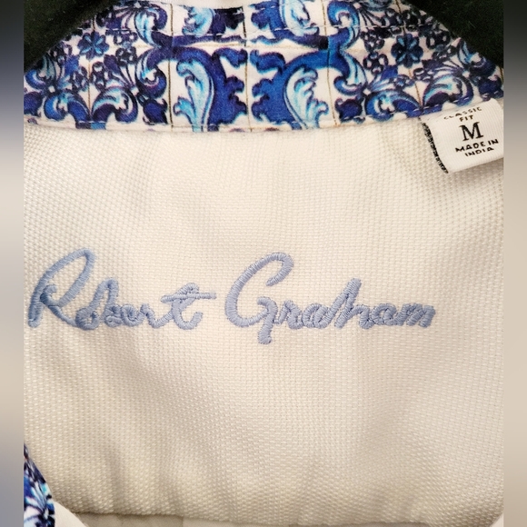 Robert Graham $328 Luxe Chinoserie Seen Exclusive Embroidered 100% Cotton Medium - Picture 2 of 16